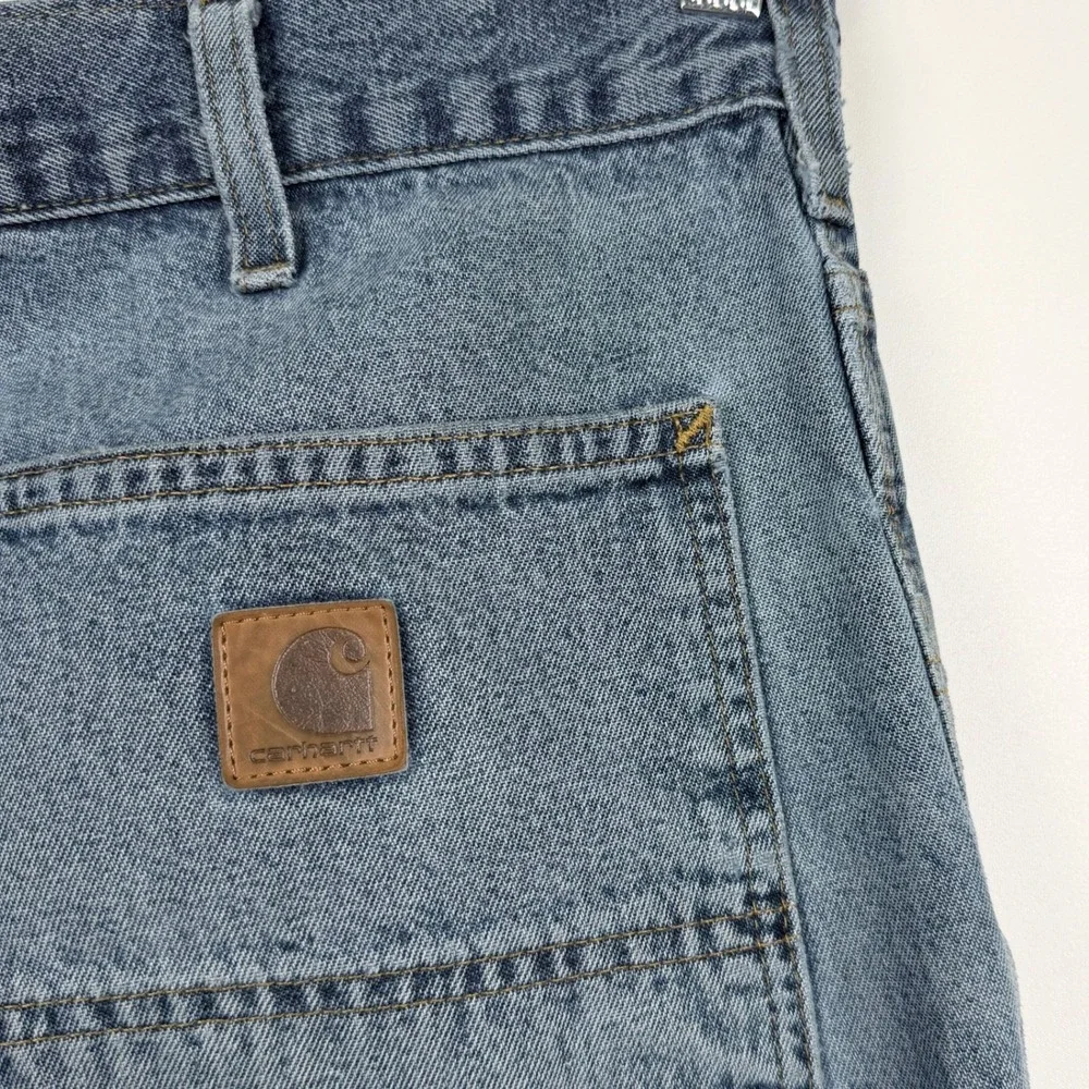 Carhartt Carpenter Jeans Mens 32x34 Blue Good Utility Workwear Denim B11 DST